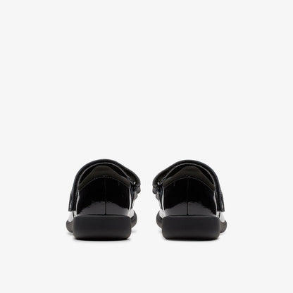 Clarks Kids Etch Pure Kid Black Patent