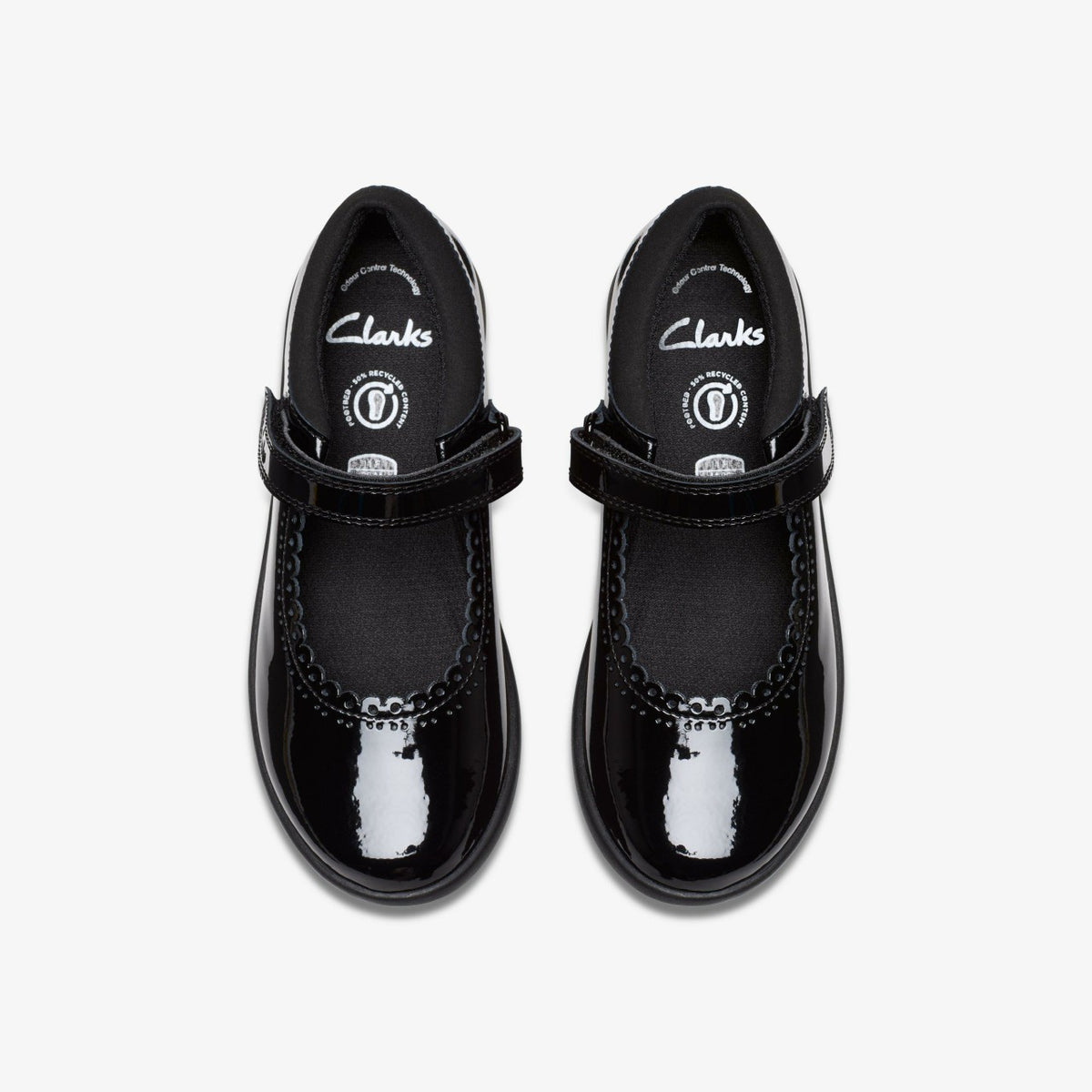 Clarks Kids Etch Pure Kid Black Patent