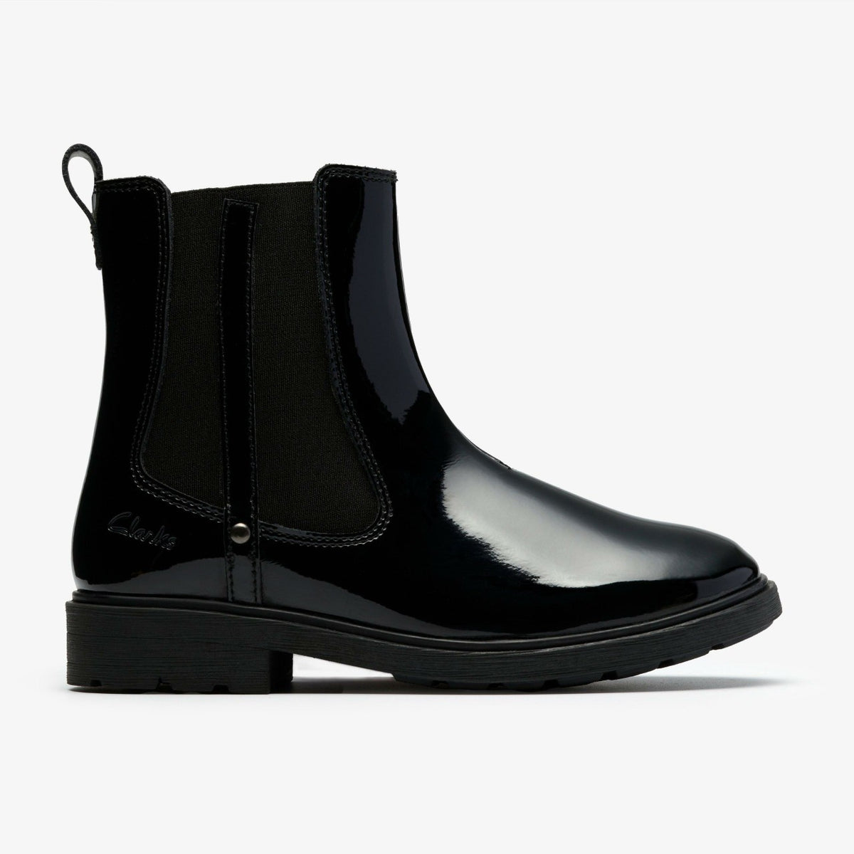 Clarks Kids Astrol Orin Kid Black Patent