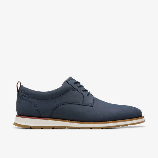 Clarks Men Lapford Lace Navy Nubuck