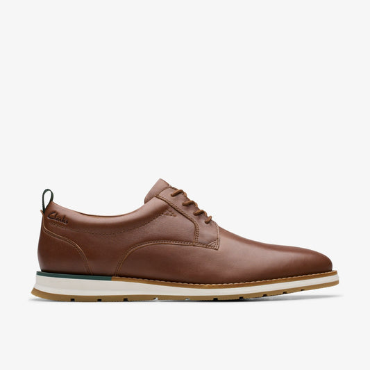 Clarks Men Lapford Lace Tan Leather