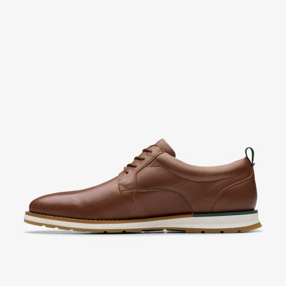 Clarks Men Lapford Lace Tan Leather