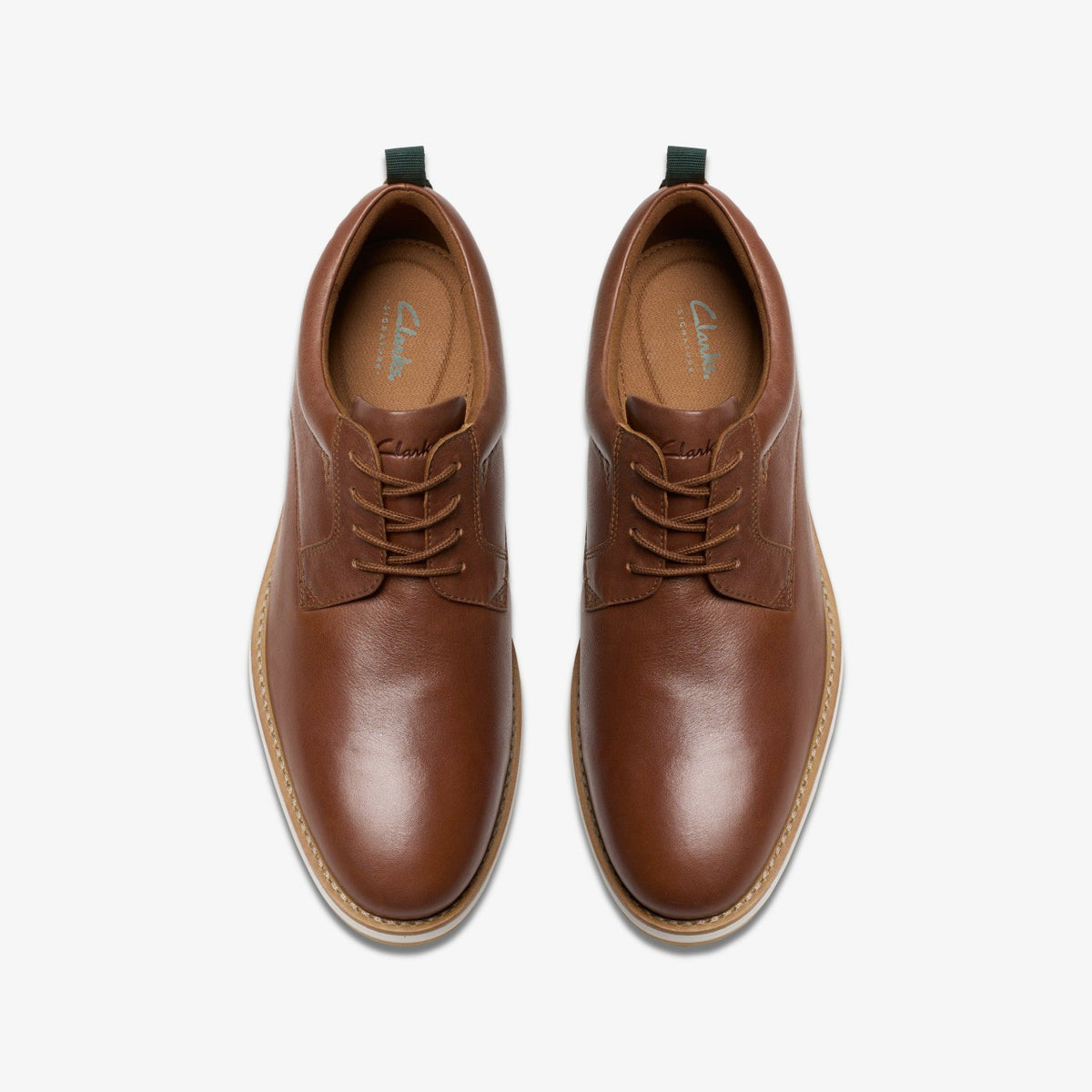 Clarks Men Lapford Lace Tan Leather