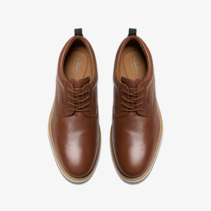 Clarks Men Lapford Lace Tan Leather