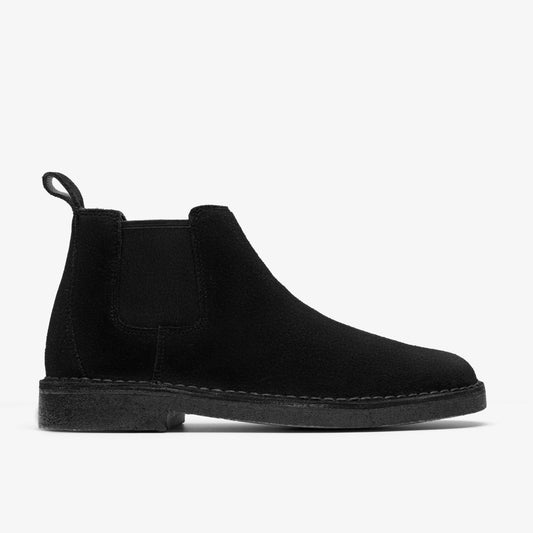 Clarks Men Desert Chelsea Black Suede