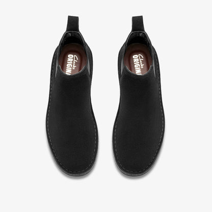 Clarks Men Desert Chelsea Black Suede