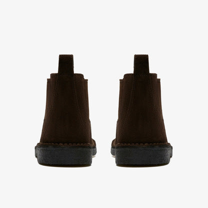 Clarks Men Desert Chelsea Dark Brown Suede