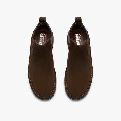 Clarks Men Desert Chelsea Dark Brown Suede
