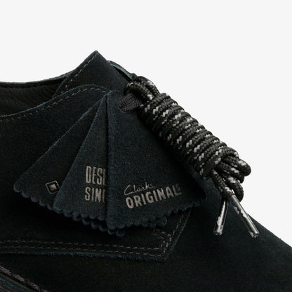 Clarks Men Desert London GORE-TEX Black Suede