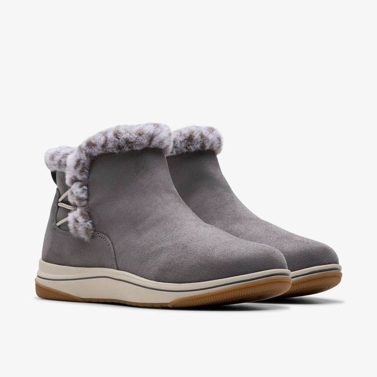 Clarks Women Brinkley Fur Dark Grey
