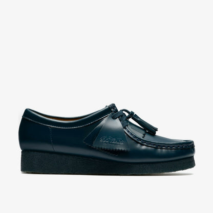Clarks Women Wallabee Dark Teal Leather