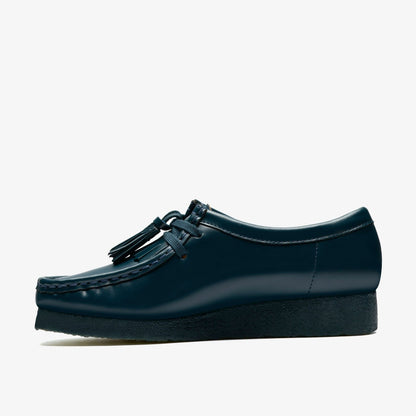 Clarks Women Wallabee Dark Teal Leather