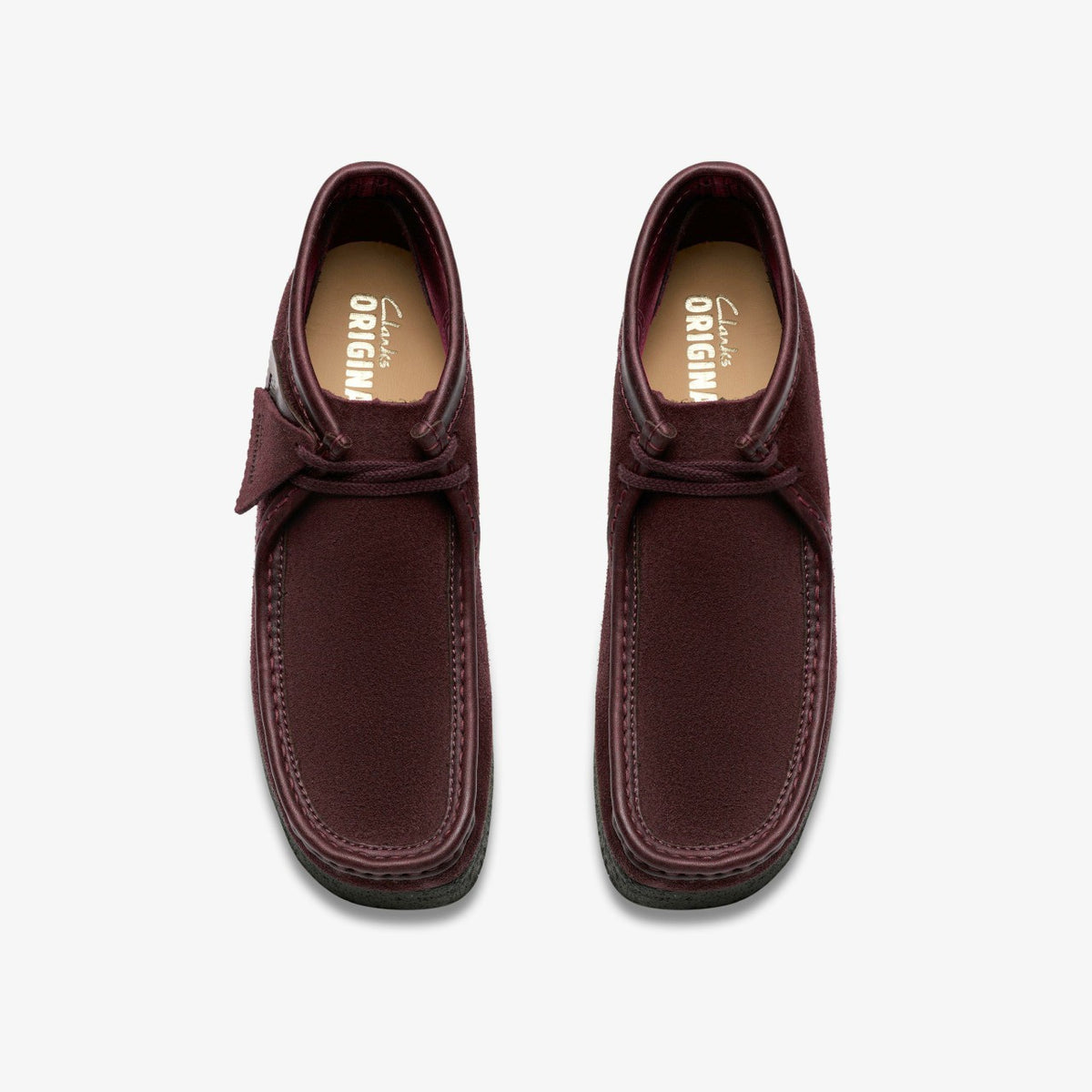 Clarks Men Wallabee Boot Purple Grape Suede