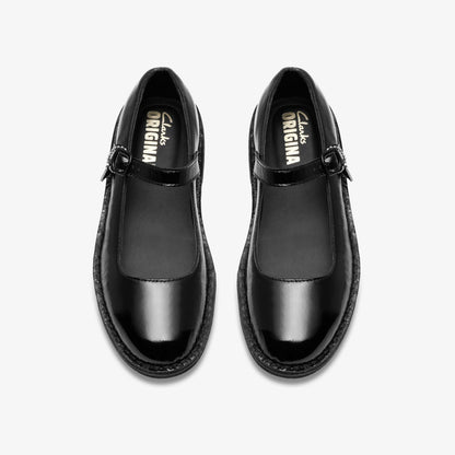 Clarks Women Desert Jane Black Patent