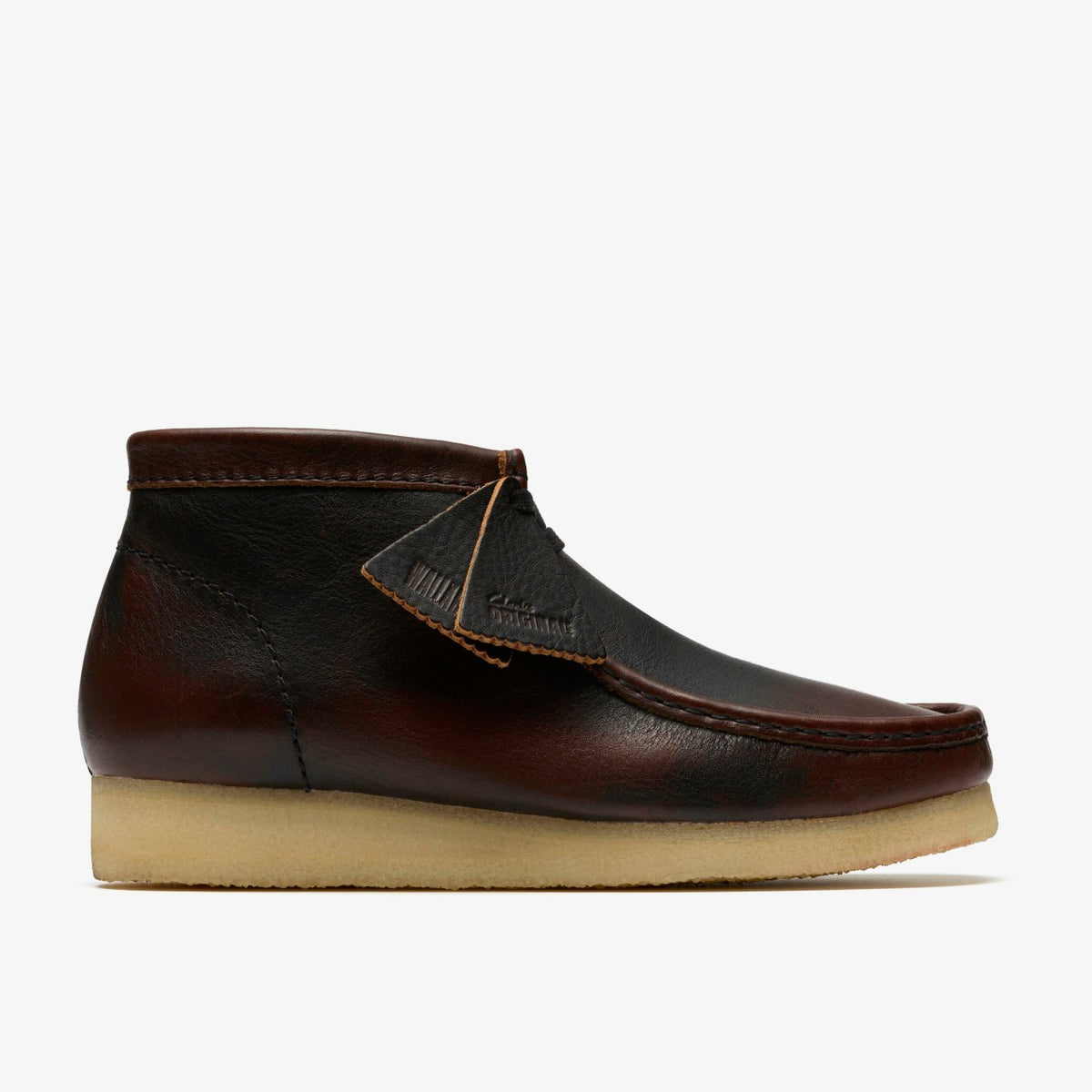Clarks Men Wallabee Boot Dark Tan Combination
