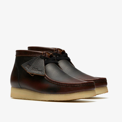 Clarks Men Wallabee Boot Dark Tan Combination