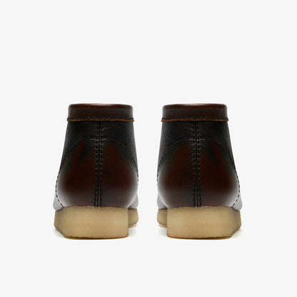 Clarks Men Wallabee Boot Dark Tan Combination