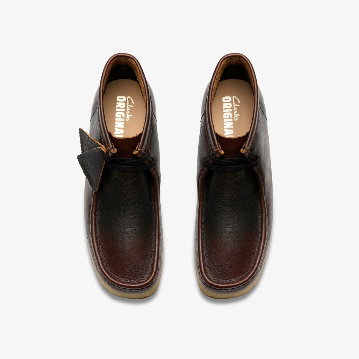 Clarks Men Wallabee Boot Dark Tan Combination