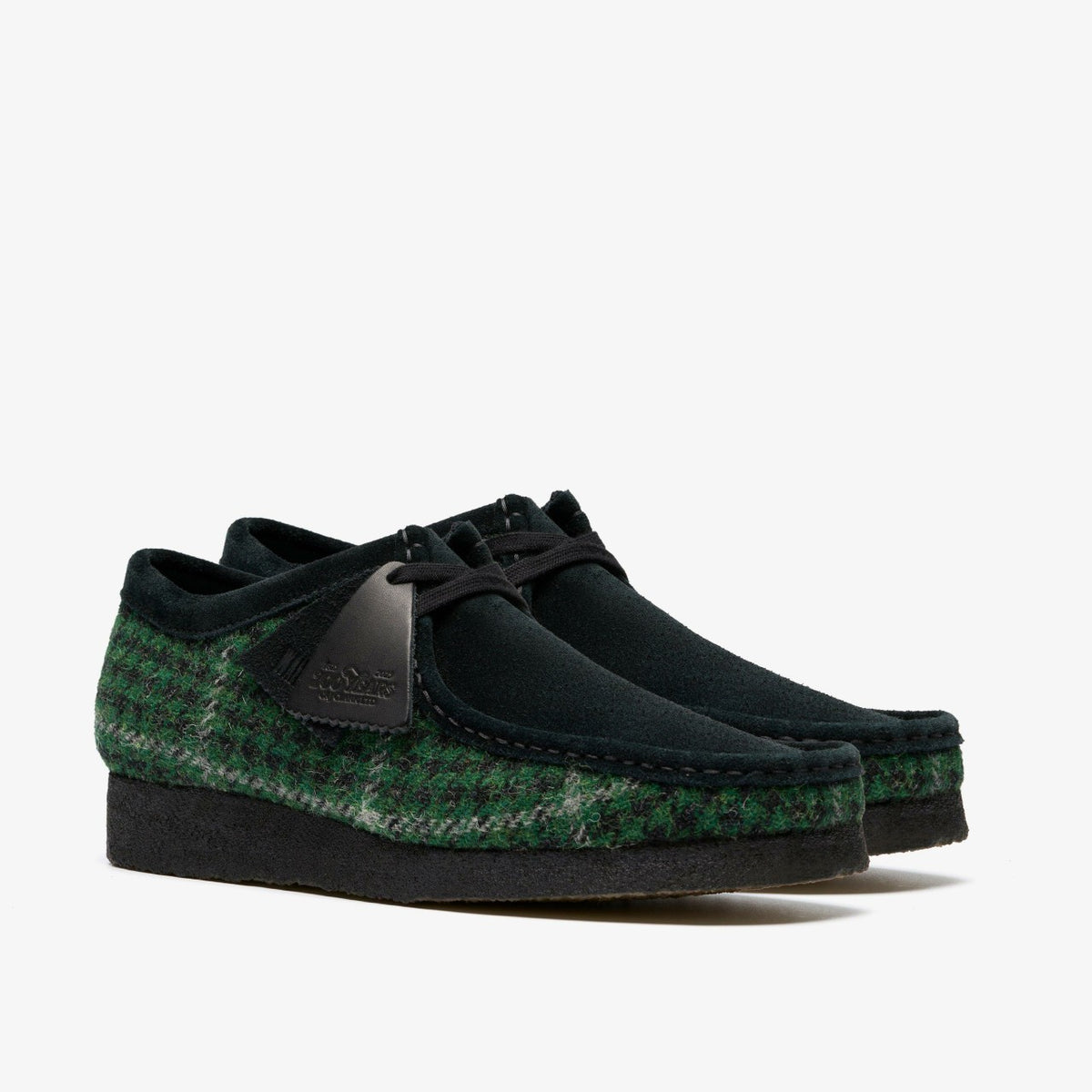 Clarks Men Wallabee Green Tweed Combination
