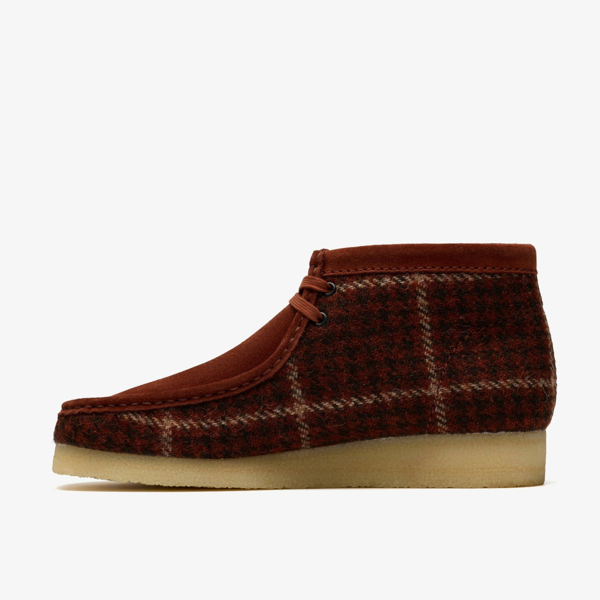 Clarks Men Wallabee Boot Rust Tweed Combination