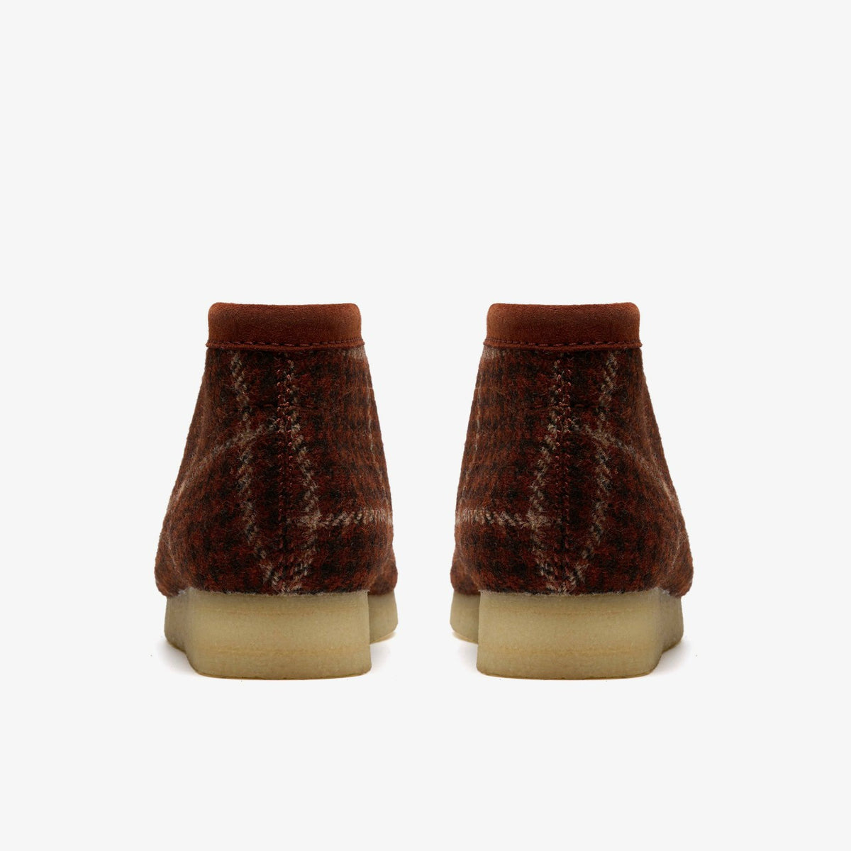 Clarks Men Wallabee Boot Rust Tweed Combination