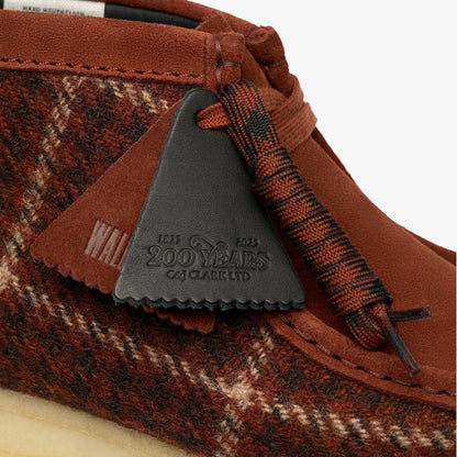 Clarks Men Wallabee Boot Rust Tweed Combination