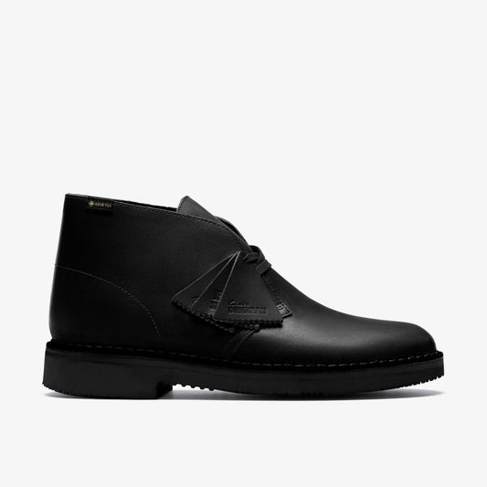 Clarks Men Desert Boot GORE-TEX Black Leather