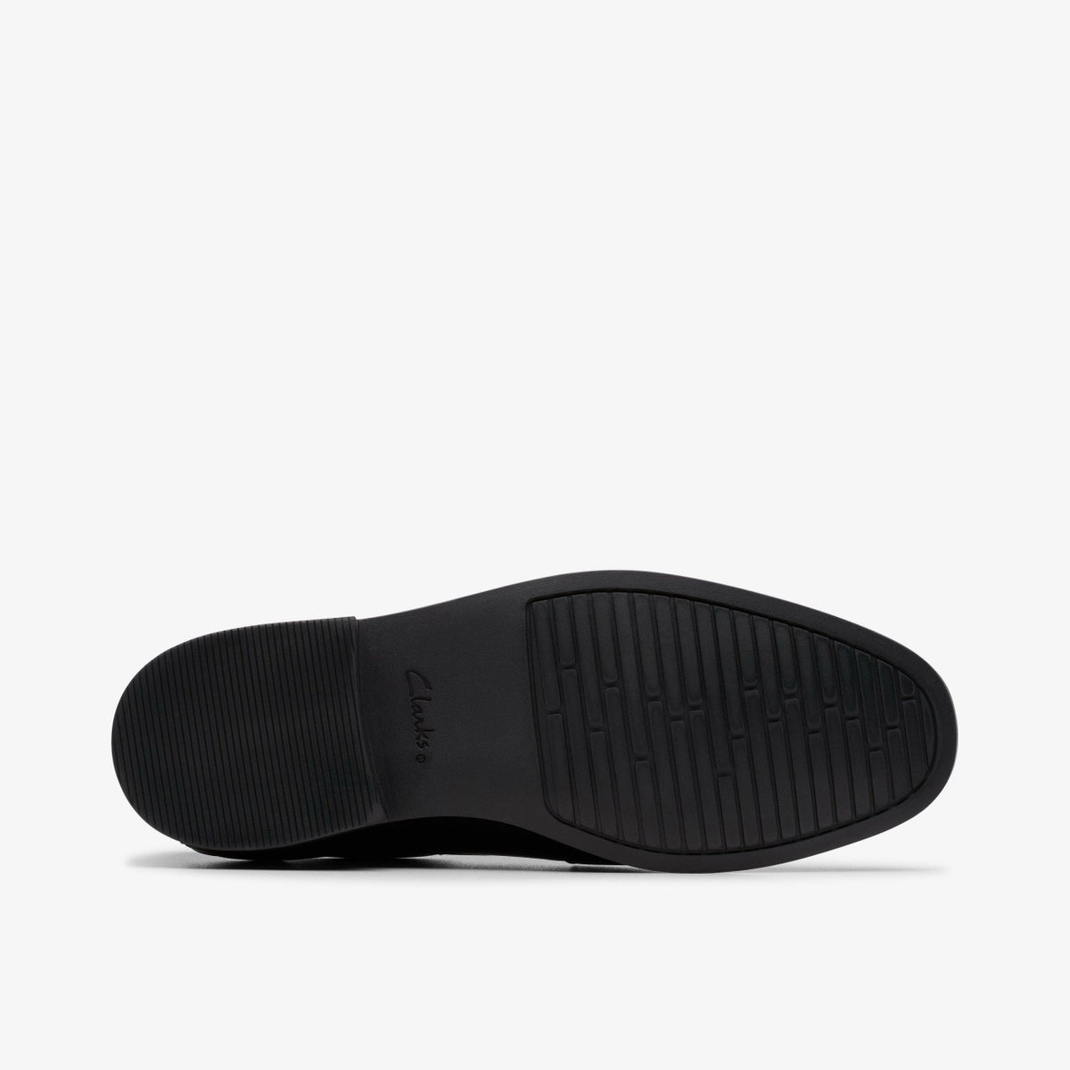 Clarks Kids Jonwin Step Youth Black Leather