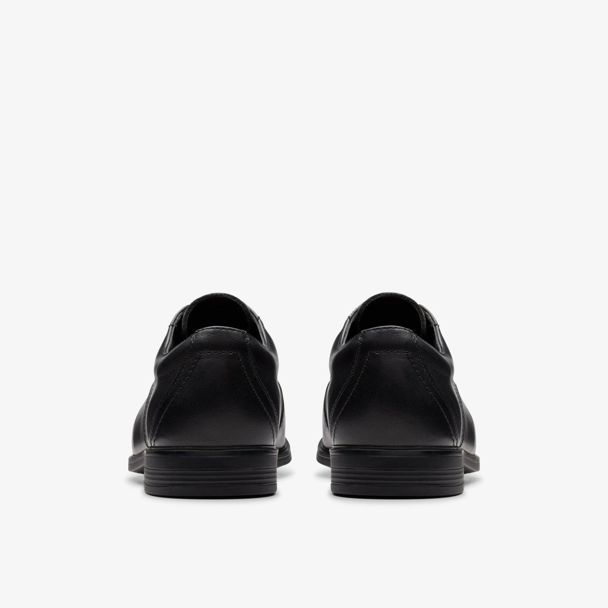 Clarks Kids Jonwin Step Youth Black Leather