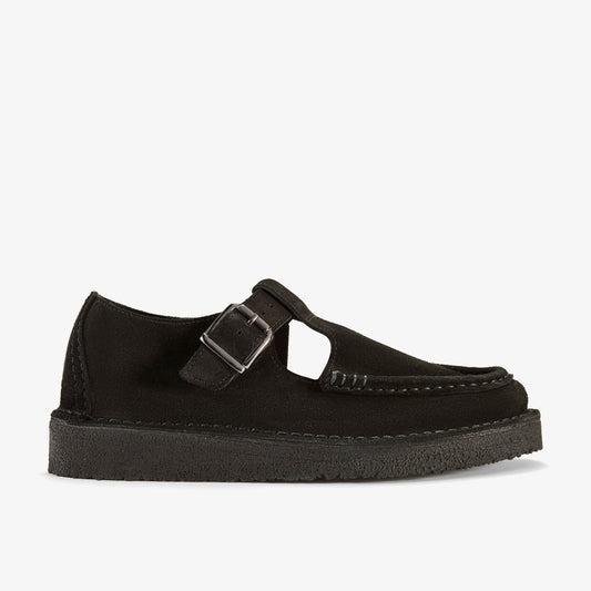 Clarks Men Nomad T Bar Black Suede