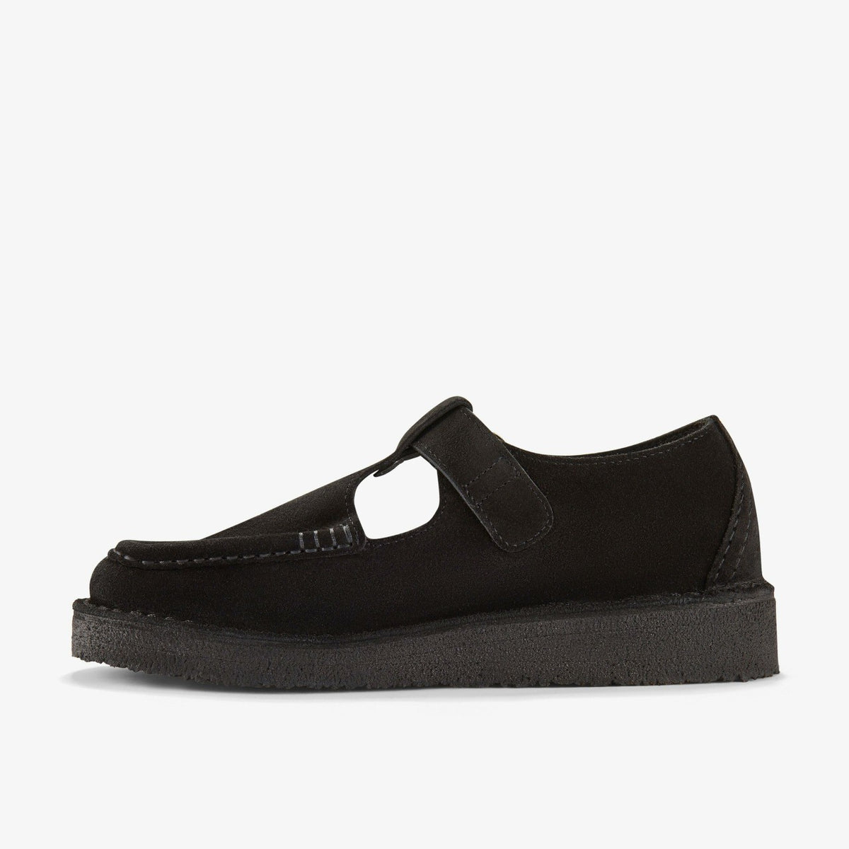 Clarks Men Nomad T Bar Black Suede