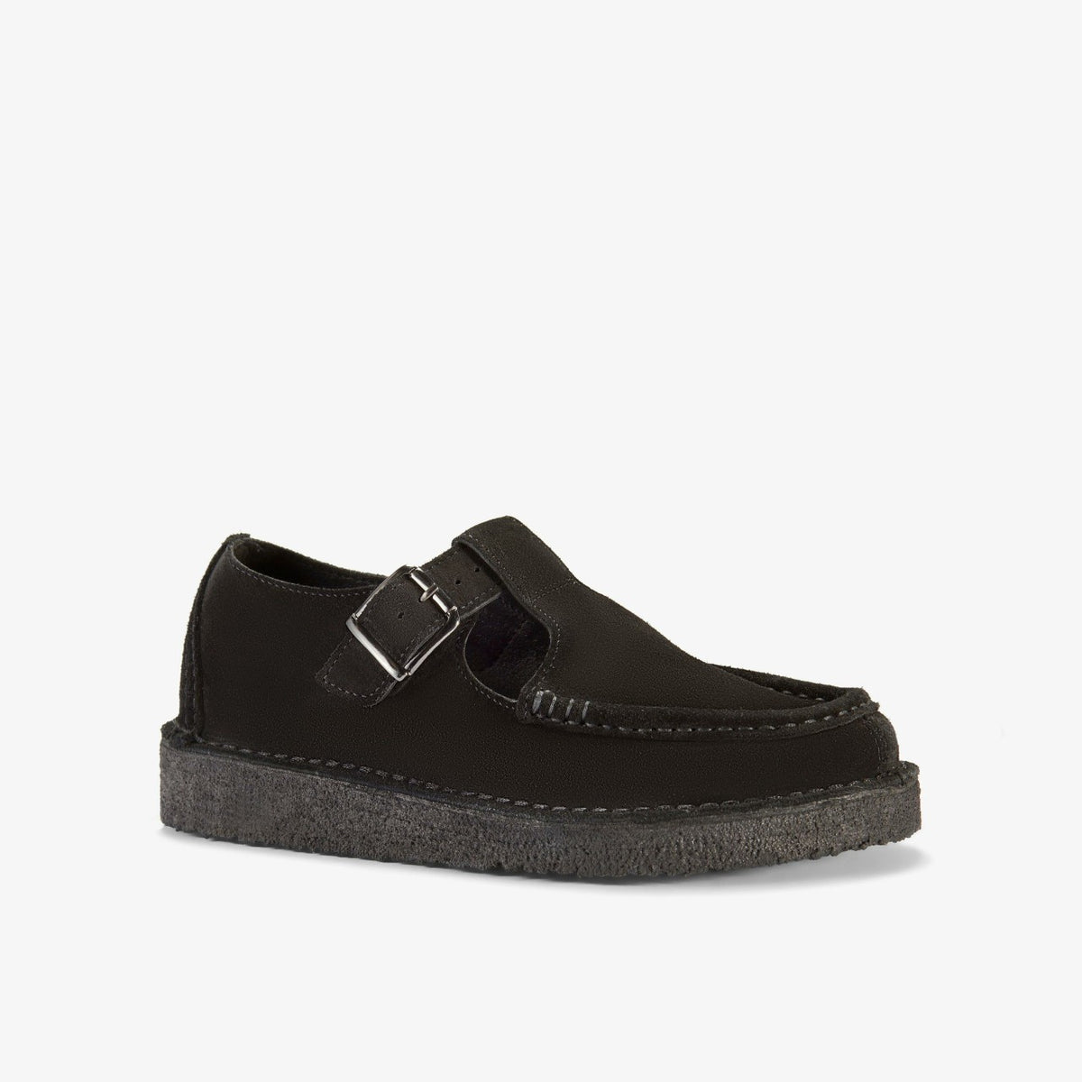 Clarks Men Nomad T Bar Black Suede