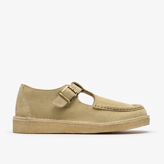 Clarks Men Nomad T Bar Maple Suede