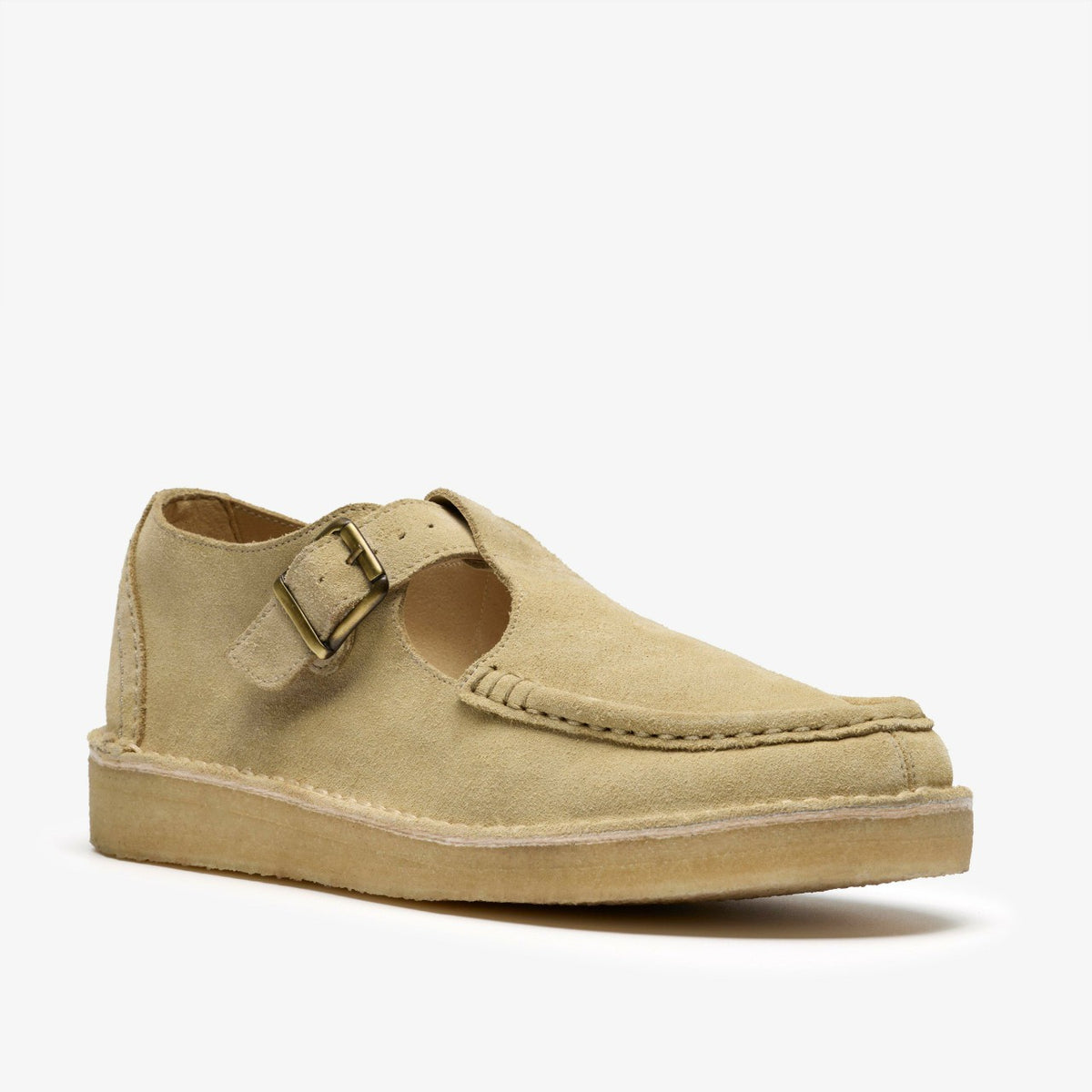 Clarks Men Nomad T Bar Maple Suede