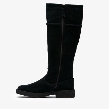 Clarks Women Nella Hi Black Suede