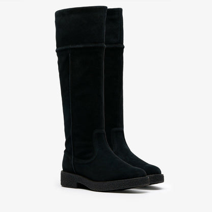 Clarks Women Nella Hi Black Suede