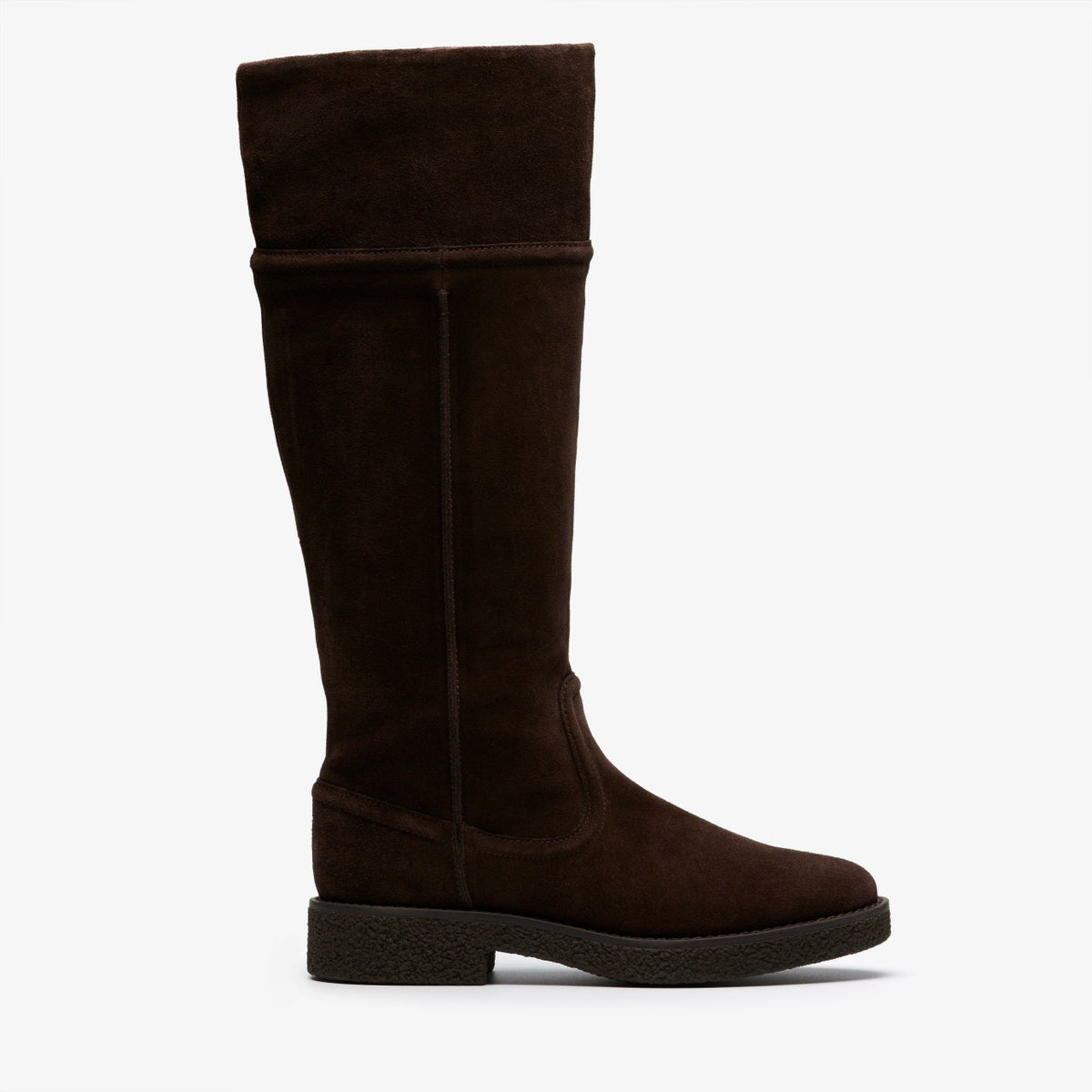 Clarks Women Nella Hi Dark Brown Suede