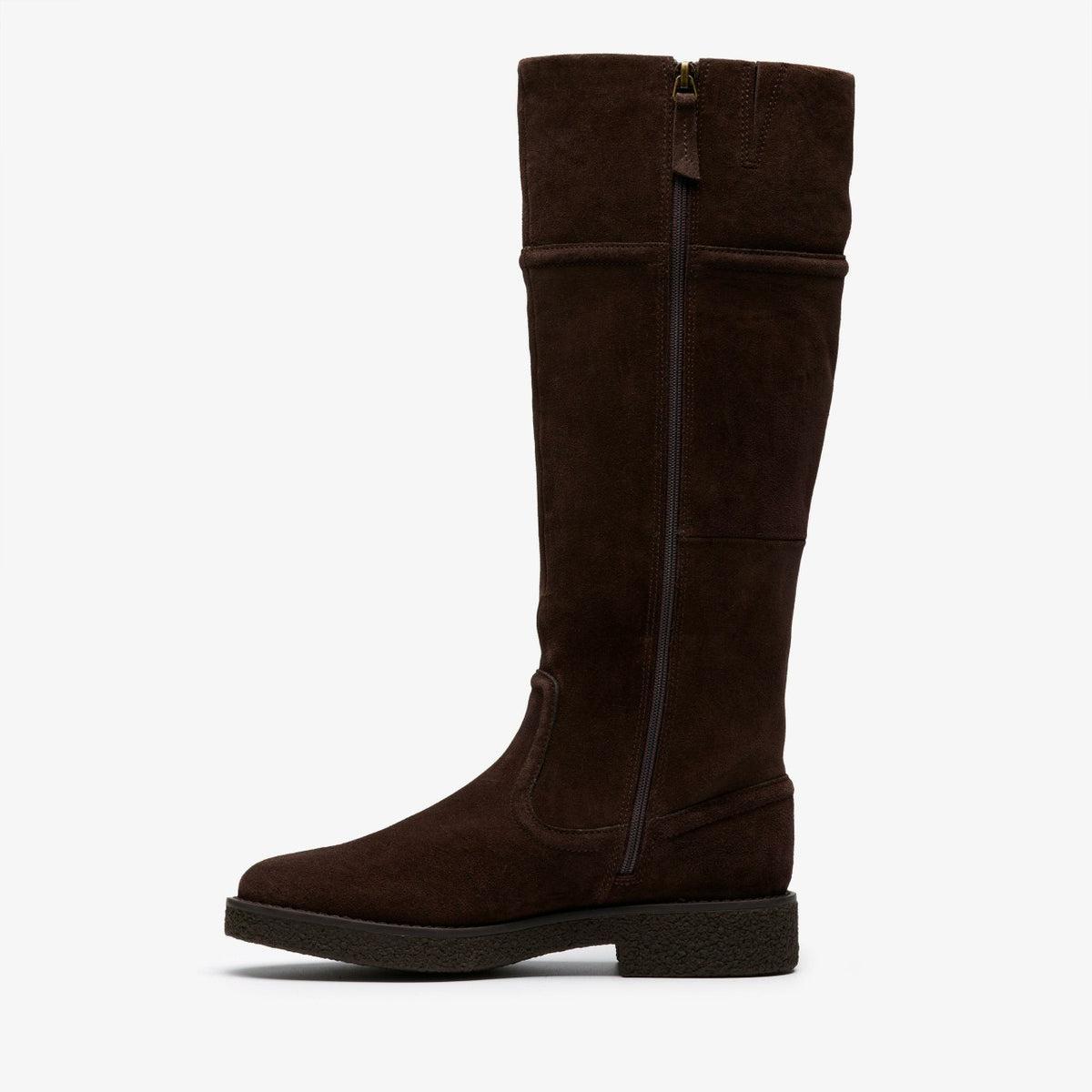 Clarks Women Nella Hi Dark Brown Suede