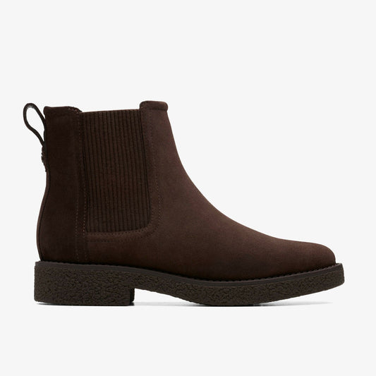 Clarks Women Nella Top Dark Brown Suede