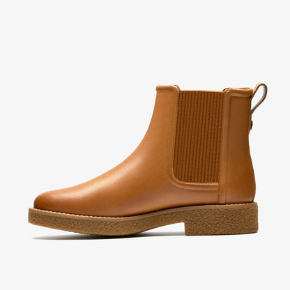 Clarks Women Nella Top Tan Leather