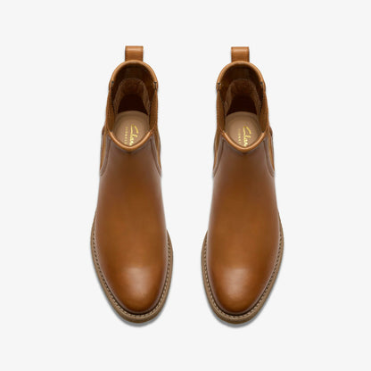 Clarks Women Nella Top Tan Leather
