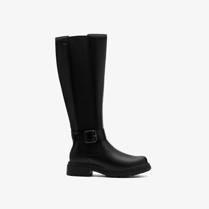 Clarks Women Orinoco 3 Tall Black Leather