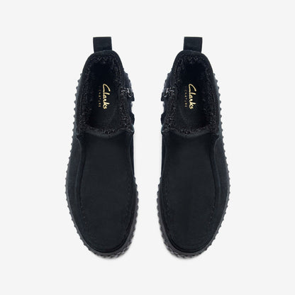 Clarks Women Torhill Cozy Black Warmlined Suede