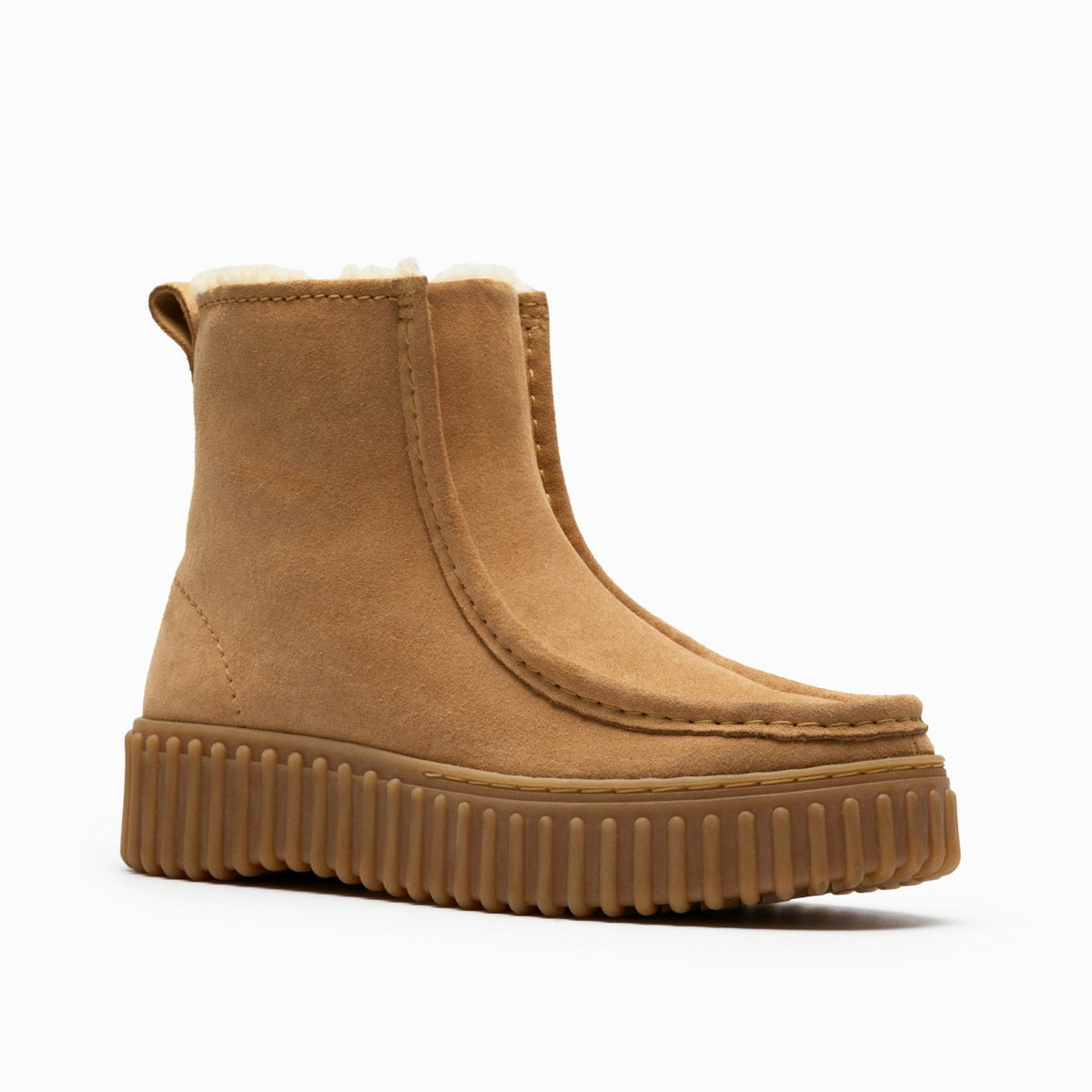 Clarks Women Torhill Cozy Light Tan Warmlined