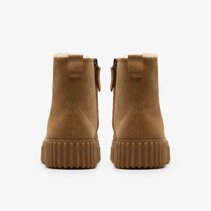 Clarks Women Torhill Cozy Light Tan Warmlined