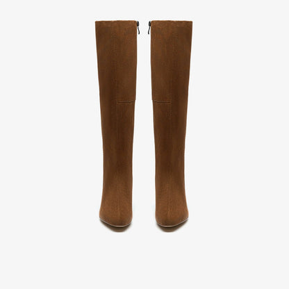 Clarks Women Edina Tall Walnut Suede