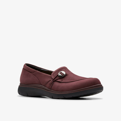 Clarks Women Certina Ease Wine Nubuck
