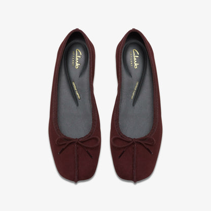 Clarks Women Freckle Ice Merlot Suede