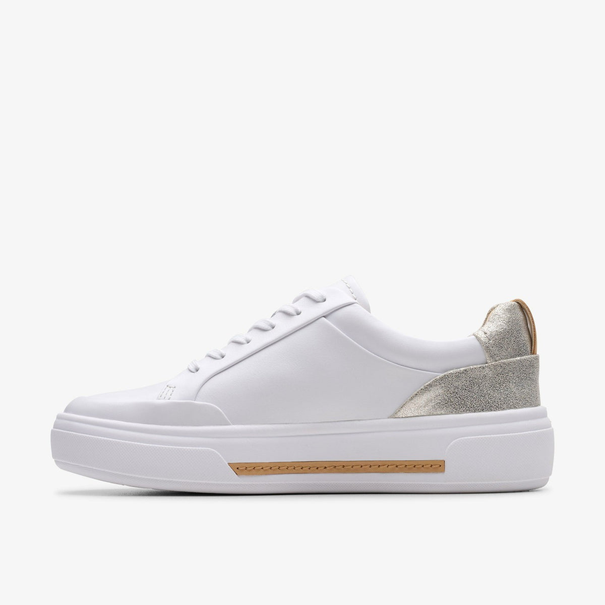 Clarks Women Hollyhock Zip Silver Combination Leather
