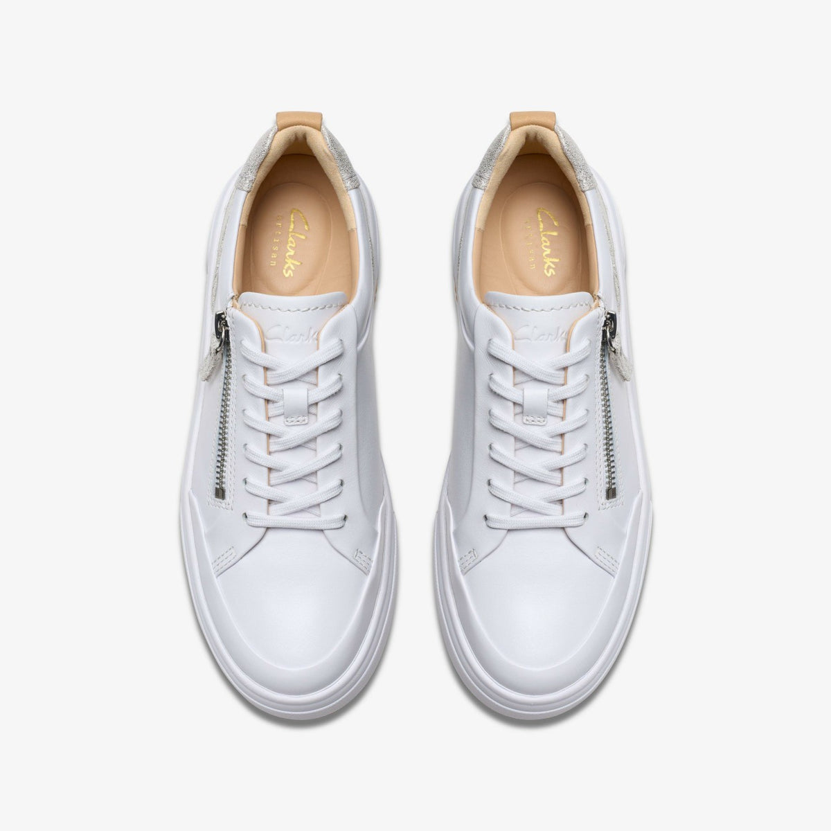 Clarks Women Hollyhock Zip Silver Combination Leather